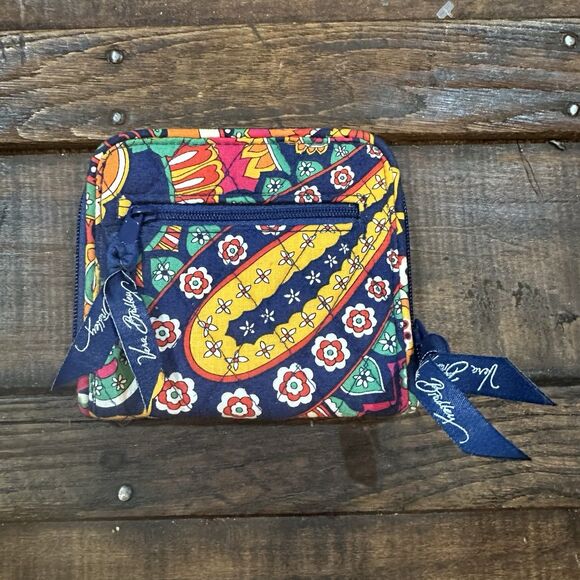 Vera Bradley Handbags - Vera Bradley Venetian Paisley Zip Around Mini Wallet EUC